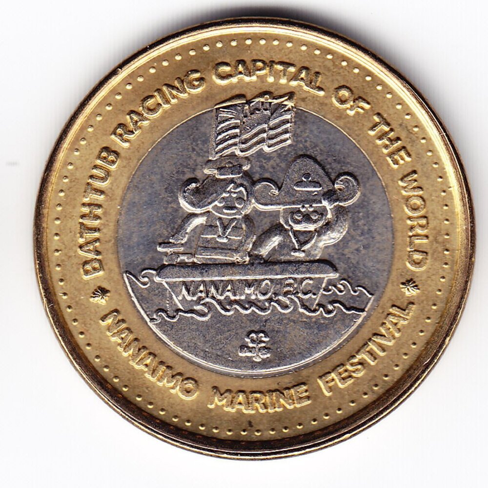2002 Canada Nanaimo BC Commemorative $3 Bimetallic Token (b253)